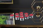 اشتري Pan Emirates Home Furnishings Premier S/9 Rosewood Macaron Tealight Red D4Xh1cm في الامارات