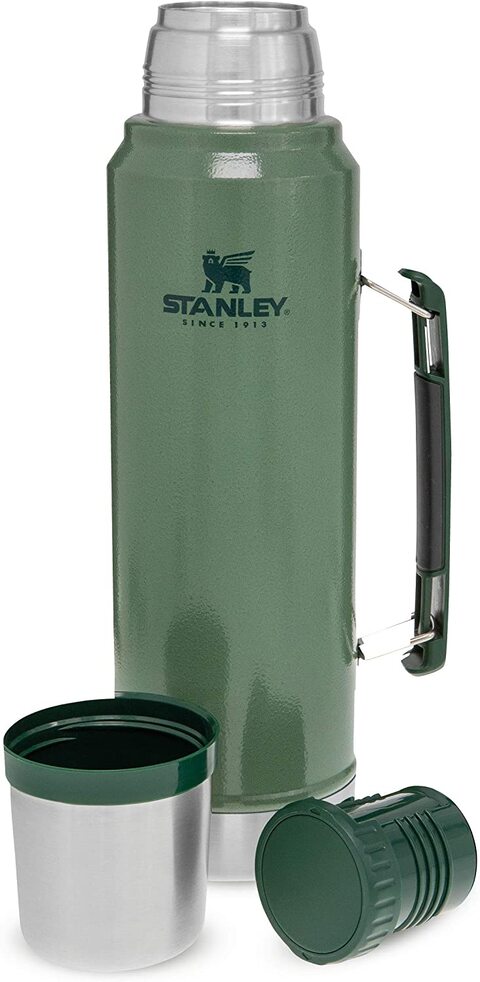 Stanley Thermal Bottle, Classic Legendary Bottle 1.1qt / 1l Hammertone Green