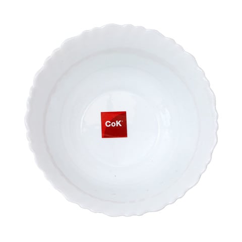 COK Opal Rodia Glass Bowl White 17cm
