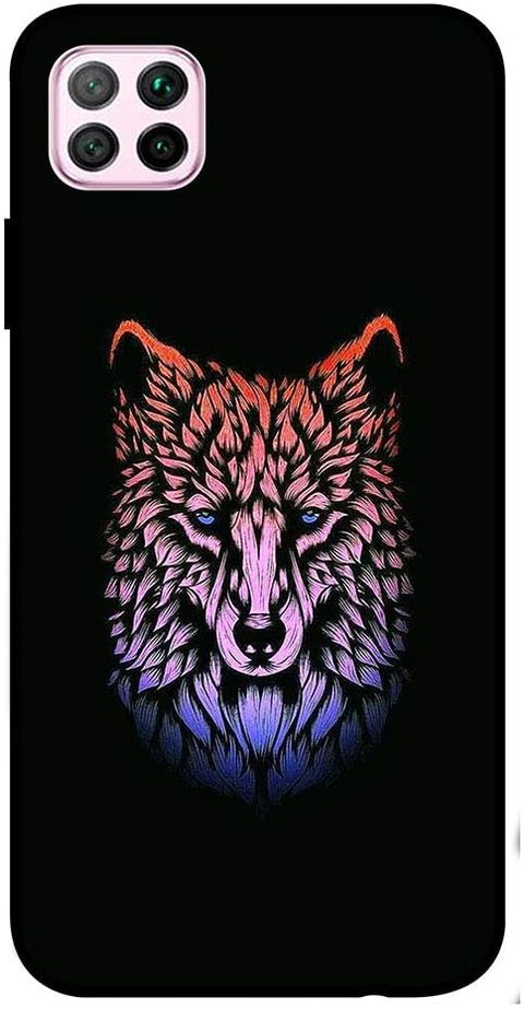 Theodor - Protective Case Cover For Huawei Nova 7i Wolf Art Paint Silicon Cover
