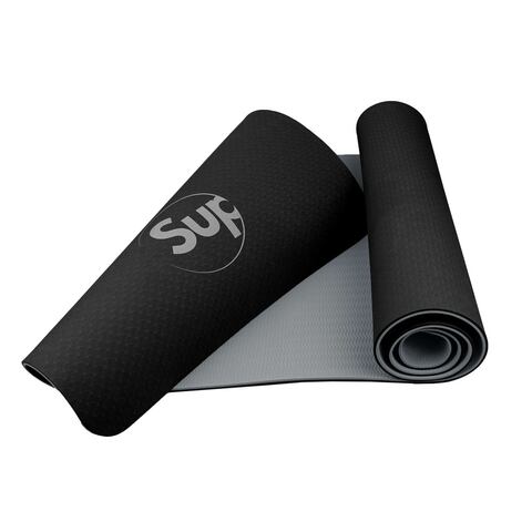 Supreme Sports TPE Yoga Mat Black and Grey 6mm