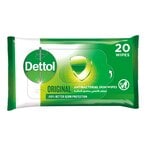 Buy Dettol Anti Bacterial Original Skin 20 Wipes in UAE