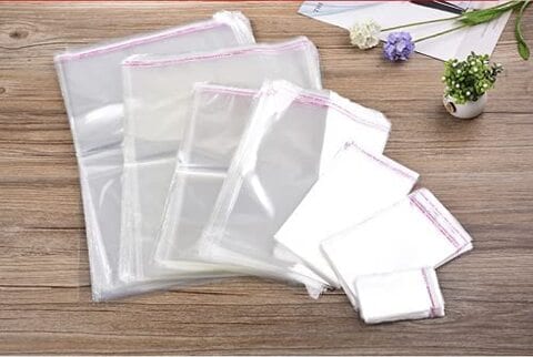 Red Dot Giftplastic Bags Self Sealing Cellophane Crystal Shiny Clear Cello Transparent Pouch Self-Adhesive Resealable For Packing And Storage (W6*H8cm (200 Pcs))