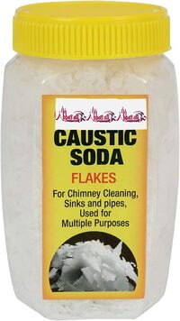 ABBASALI Pure Caustic Soda Flakes 1 Kg Sodium Hydroxide NaOH   Soap Makeup Products Home Made Detergent Making Agent