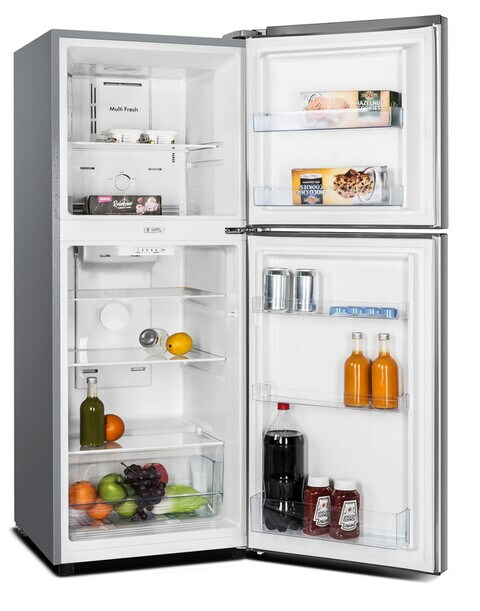 Nobel Double Door Refrigerator, 196L Net capacity, Dark Silver Inox ...