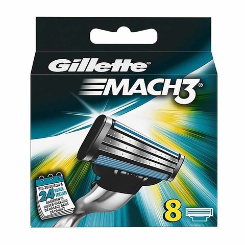 Gillette Mach3 Blades - 8 Pieces
