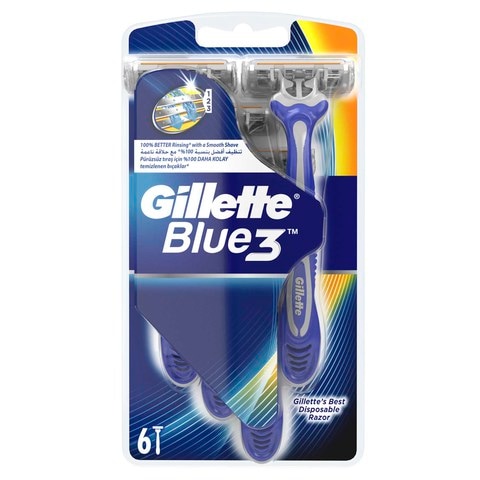 Gillette Blue3 Comfort Disposable Razors Multicolour 6 count