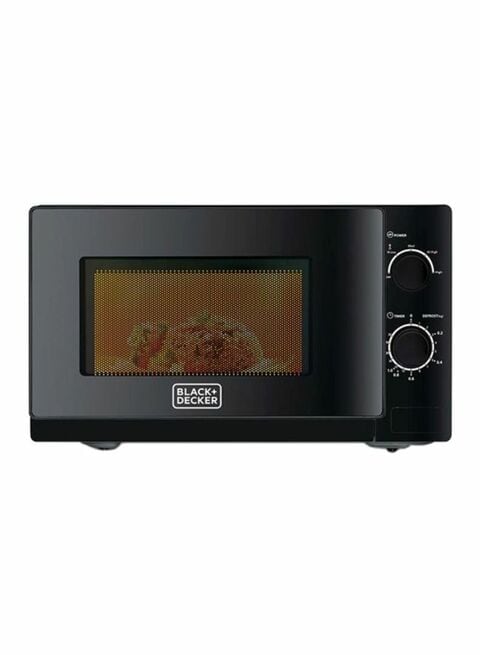 Black &amp; Decker 20 Liter Microwave Oven With Defrost Function, Black - Mz2020-B5