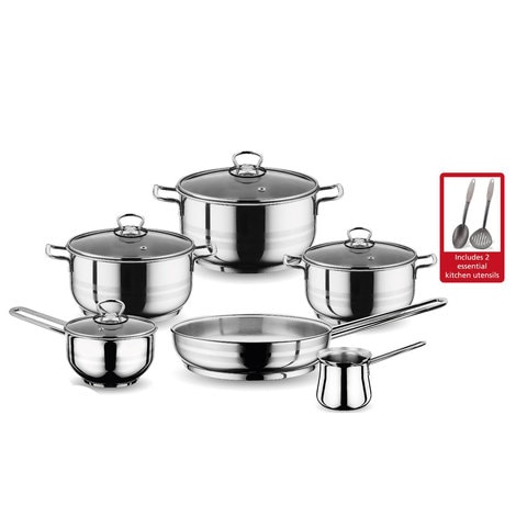 Prestige Stainless Steel 12Pc Cookware Set