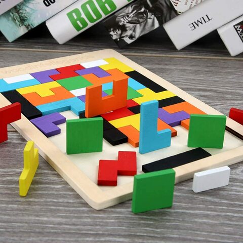 Jouet bois Puzzle animal tétris bois CARREFOUR WOODEN : le puzzle à Prix  Carrefour