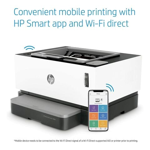 Buy Hp Neverstop Laser 1000w Wireless Print Speed Up To 21 Ppm Toner Preloaded To Print Up To 5000 Pages 4ry23a Online Shop Electronics Appliances On Carrefour Uae