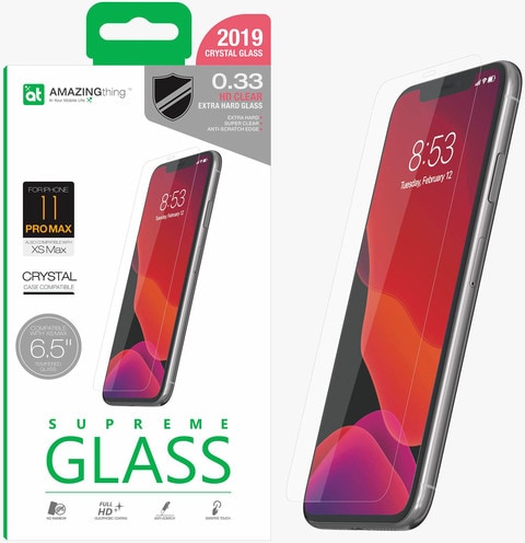 Amazing Thing - iPhone 11 Pro MAX/iPhone XS Max Tempered Glass Screen Protector [Case Friendly] Extra Hard [HD Clear] - Crystal