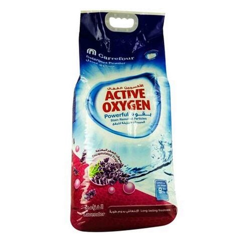 Carrefour Active Oxygen Powerful Top Load Lavender Detergent Powder 9kg