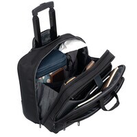 Cabinpro Premium Pilot Case Trolley Water Resistant Multi Compartment Fashion Trolley Laptop Bag for Men Women on Travel Business CP010 Black