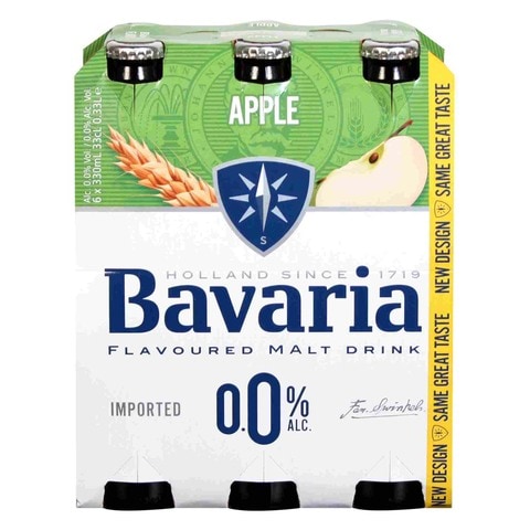 Bavaria Holland Apple Flavour Non-Alcoholic Malt Drink 330ml Pack of 6