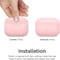 Elago Silicone Hang designed for Airpods Pro 2nd Gen (2022) case cover with Carabiner - Lovely Pink