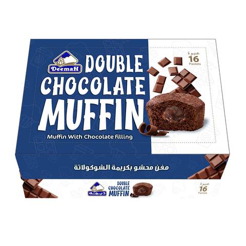 Deemah Double Chocolate Muffin 21g 16 Pieces price in Saudi Arabia ...