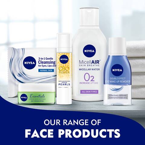 NIVEA Face Wipes, Gentle Cleansing 3-in-1, Normal Skin, 25 Wipes