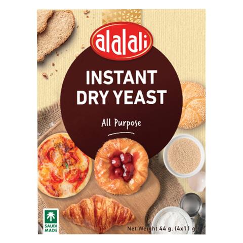 Al Alali All Purpose Instant Dry Yeast, Pack Of 4 Sachets, (44g)