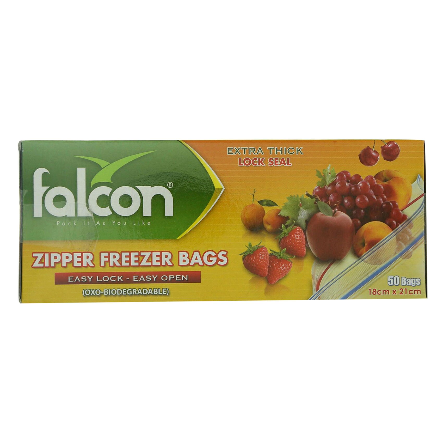 Buy Falcon Zipper Freezer Bags 50 Pieces Online Shop Cleaning