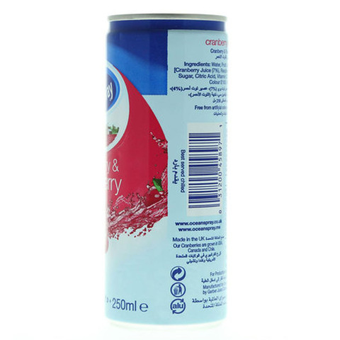 Ocean Spray Cranberry And Raspberry Juice 250ml