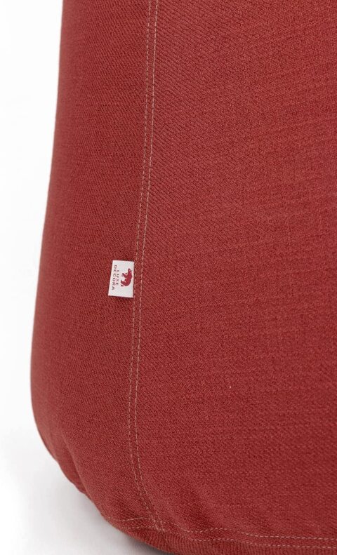 Luxe Decora Fabric Bean Bag With Filling (L, Dark Red)