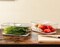 Large Clear Plastic Stackable Refrigerator Bins, Food Storage Containers Box with Vented Lids and Removable Drain Tray, Organizers for Kitchen &amp; Pantry (2 Pcs)