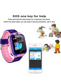 Generic Waterproof Gps Tracker Child Kids Smart Watch Blue/Black/Purple