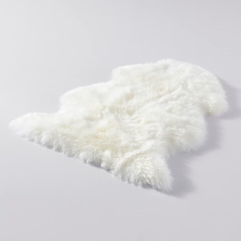 Fluffy Faux Fur Area Rugs Carpets, Fake White Sheepskin Rug