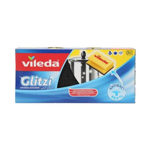 Buy Vileda Glitzi Sponge Scourer Dish Washing High Foam 3Pcs Online