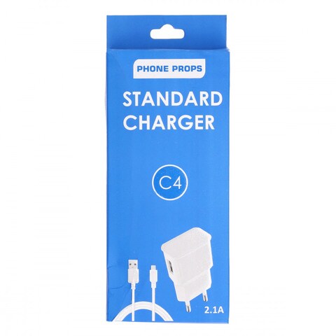 Phone Props Standard Charger C4 2.1A White