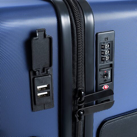 TACH 3pc Hardcase Connectable Luggage Set (Midnight Blue)