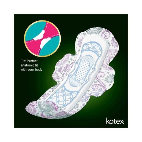 Kotex Maxi Super Comfort And Clean Sanitary Pads With Wings White 10 count