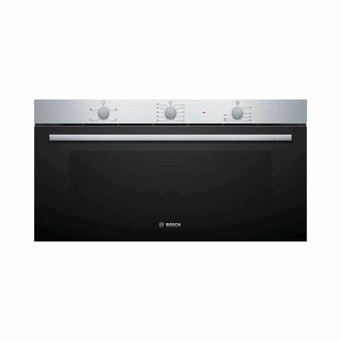 Bosch Series 2 Built In Oven 90X48 Cm Size 85 Liter Capacity Full Glass Inner Door With Extra Large Capacity Oven With Grey Enamel VBC011BR0M Stainless Steel
