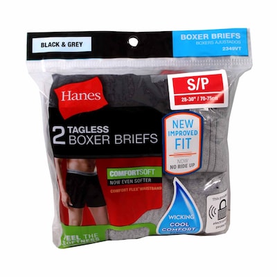 Hanes Men's Tagless Boxer Briefs with ComfortSoft Waistband 7460vt