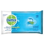 Buy Dettol Cool Antibacterial Skin Wipes 10 Count in Kuwait