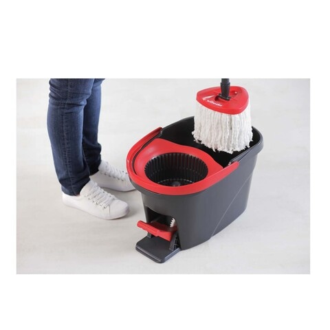 Vileda Easy Wring and Clean Microfibre Mop and Bucket with Power Spin  Wringer