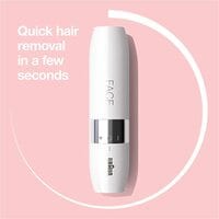 Braun Face Mini Hair Remover FS1000, Electric Facial Hair Removal for Women, White