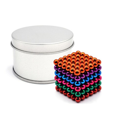 Generic - 5mm 216 Pcs 6 Colors Magnetic Balls Magnets Office Toy Magnetic Sculpture Backyballs Gift For Intellectual Development Stress Relief