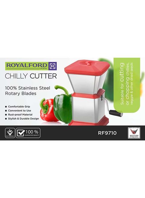 Royalford Stainless Steel Chilly Cutter Multicolour 20.5X11X11.3centimeter