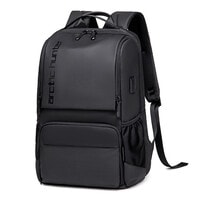 Arctic Hunter Premium Backpack Water Resistant Built-in USB Headphone Jack   Laptop Daypack for Men and Women B00532 Black