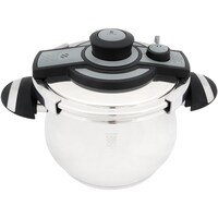 Serenk 6 Qt Pressure Cooker, Stove Top Stainless Steel Pressure Canner, Extra Thick Thermo Capsule Base, 3 Safety Mode, Induction Cookware
