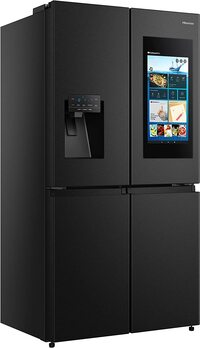 Hisense 541L Net Capacity Smart Refrigerator With Touch Screen, Water Dispenser + Ice Maker, Black Stainless Steel, RQ759N4IBU1