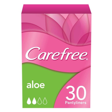 Buy Carefree Panty Liners Regular Size Aloe Pack of 30 Online