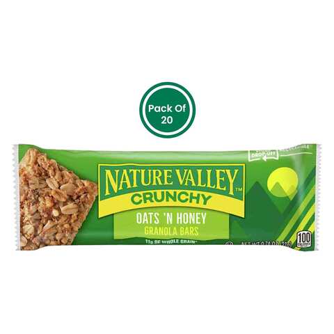 Buy Nature Valley Granola Bar Crunchy Oats And Honey 21g x Pack Of 20  Online