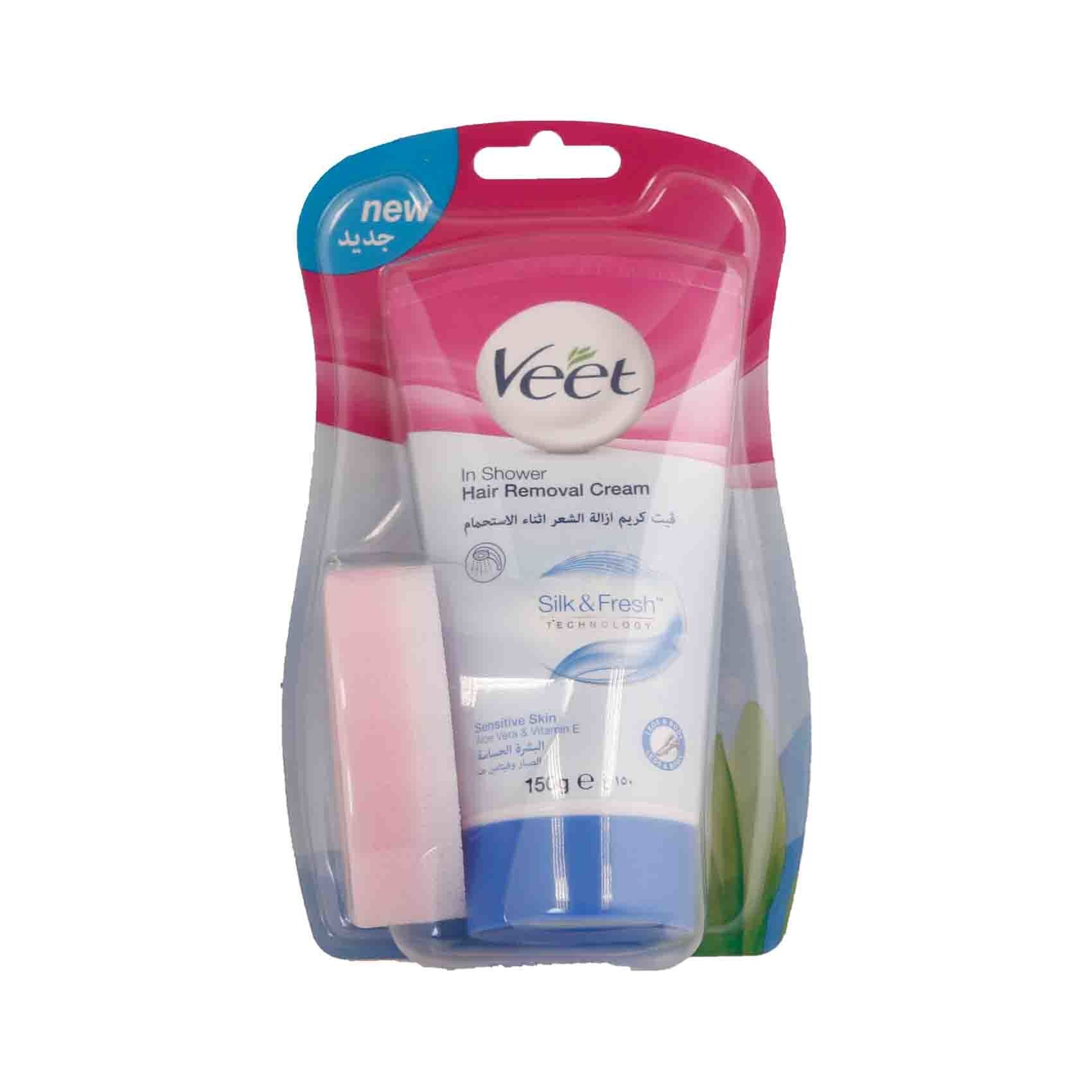 Buy Veet Shower Hair Removal Cream Sensitive 150 Ml Online Shop Beauty Personal Care On Carrefour Jordan