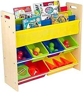 Homesmiths Toy Organizer With Book Rack White Board
