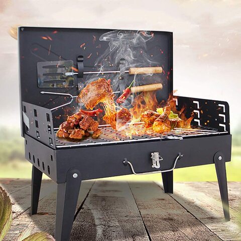 Outdoor Charcoal Household Barbecue Grill, Foldable Storage, Lightweight And Portable, For Picnics, Camping, Indoor And Outdoor Parties, Short Trips