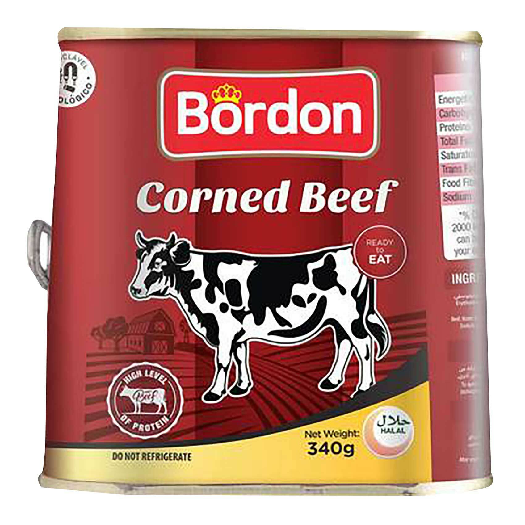 Buy Bordon Corned Beef 340g Online Shop Food Cupboard on Carrefour UAE