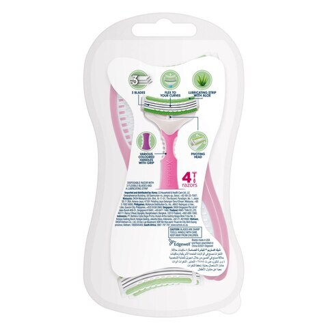 Schick Intuition Xtreme3 Disposable Razor For Women Pack of 4
